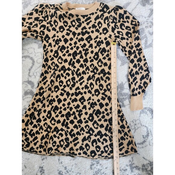 LOFT Leopard Print Crew Neck Sweater Animal Tan Brown PETITE SMALL - Picture 6 of 7